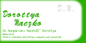 dorottya maczko business card